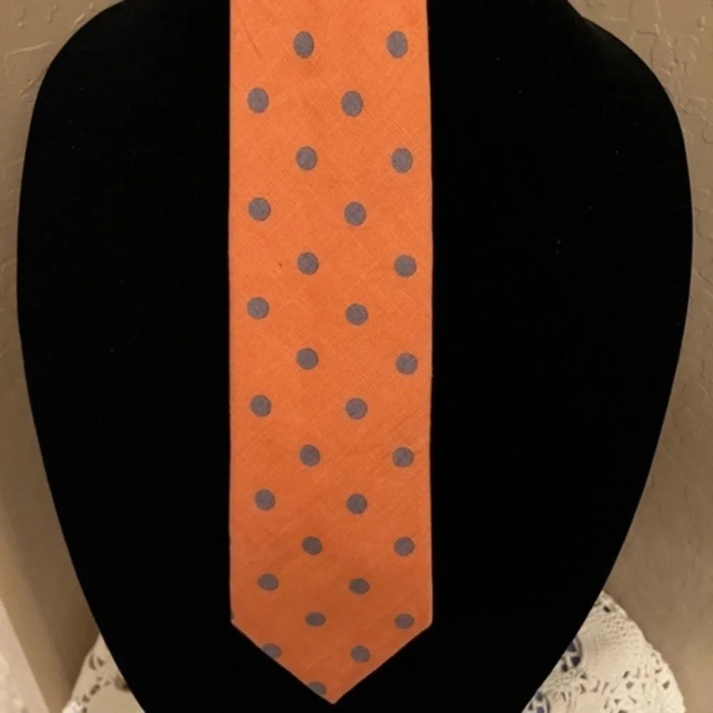 Ferrell Reed for Nordstrom’s Orange Irish Linen Tie - Picture 1 of 5